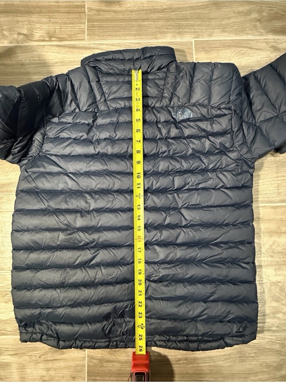 The North Face 800 Down Puffer Jacket Mens L Navy Blue Full Zip Lightweight - Picture 6 of 6
